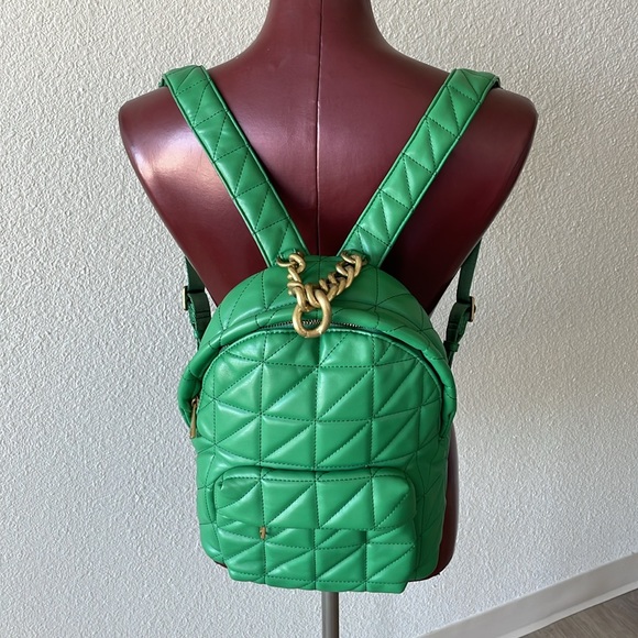 Zara Emerald Green Quilted Backpack main image 5